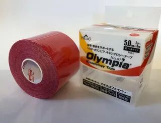OLYMPIA Kineziológiai szalag / tapasz - 5 cm / 5 m tekercs - PINK / VÖRÖS