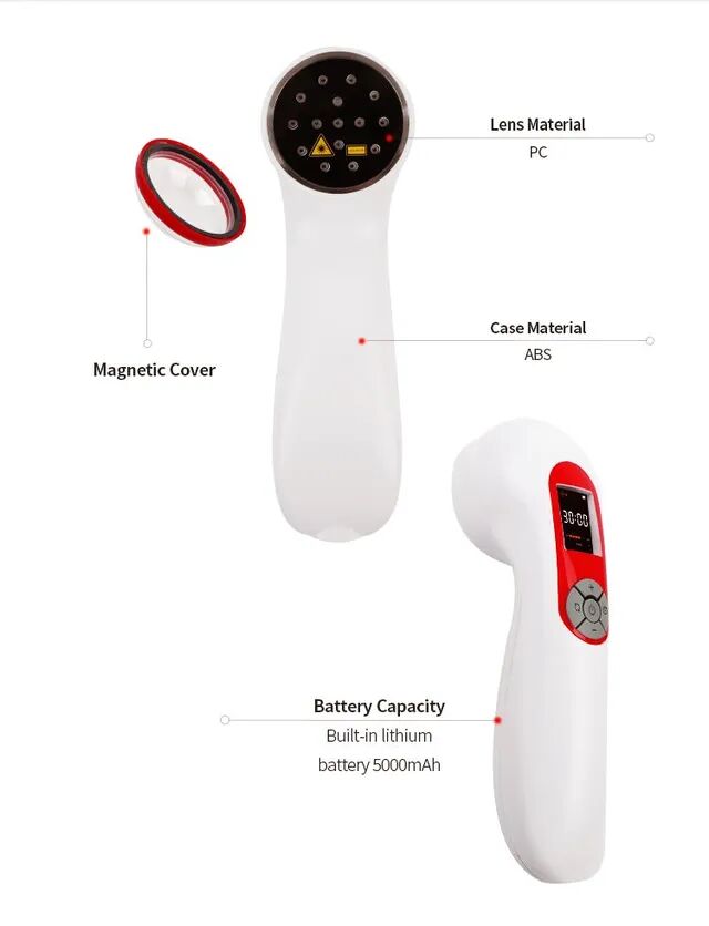 Vezetékmentes kézi lézer terápiás készülék - LLLT - kézi lágylézer - 1300 mW leadott teljesítménnyel
