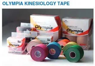 OLYMPIA Kineziológiai szalag / tapasz - 5 cm / 5 m tekercs - FEHÉR színben - "ITO" felirattal